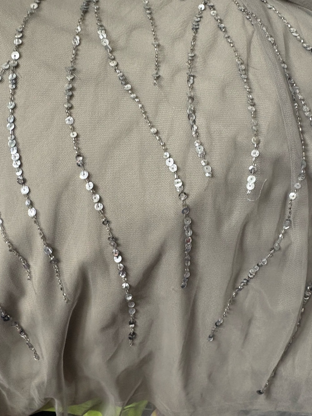 Adrianna Papell Silver Maxi Dress size 2 - Picture 4 of 11